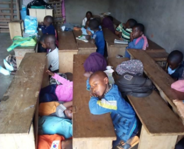 Students at their desks.
